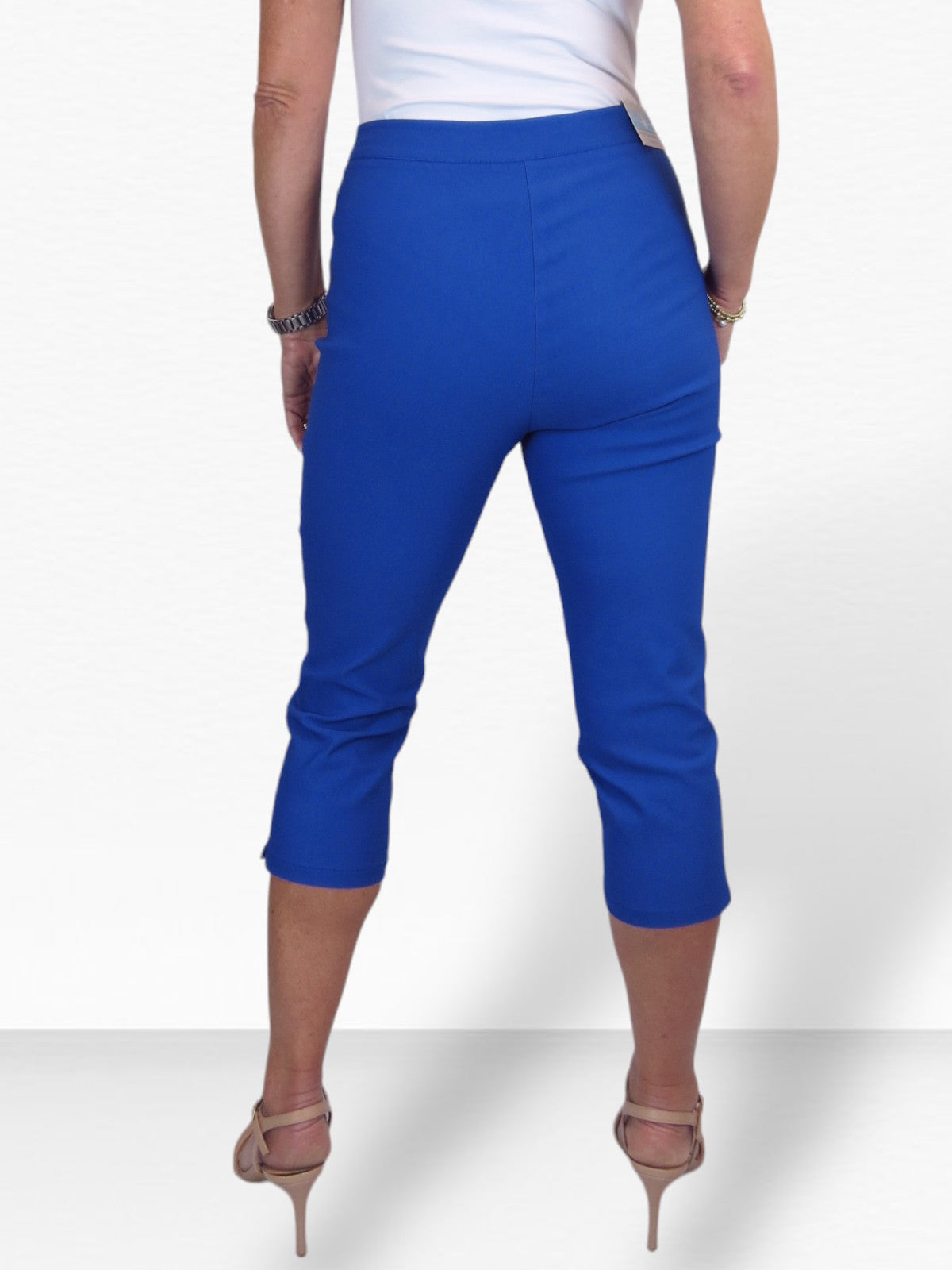 Women's Cropped 3/4 Length Capri Trousers Royal Blue