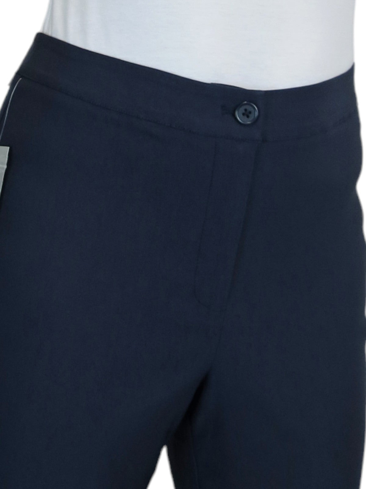 Women's Cropped 3/4 Length Capri Trousers Navy Blue