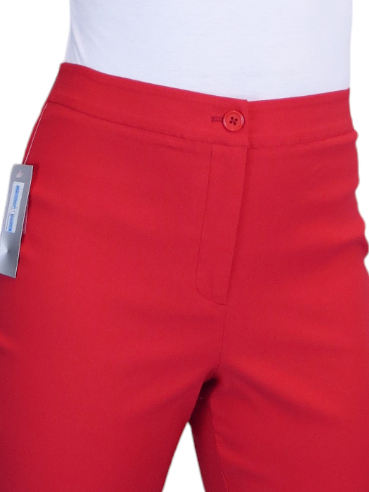 Women's Cropped 3/4 Length Capri Trousers Red