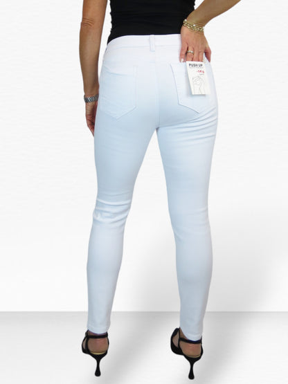 Women's Skinny White Push Up Jeans