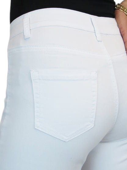Women's Slim Leg Stretch Cotton Twill Jeans White