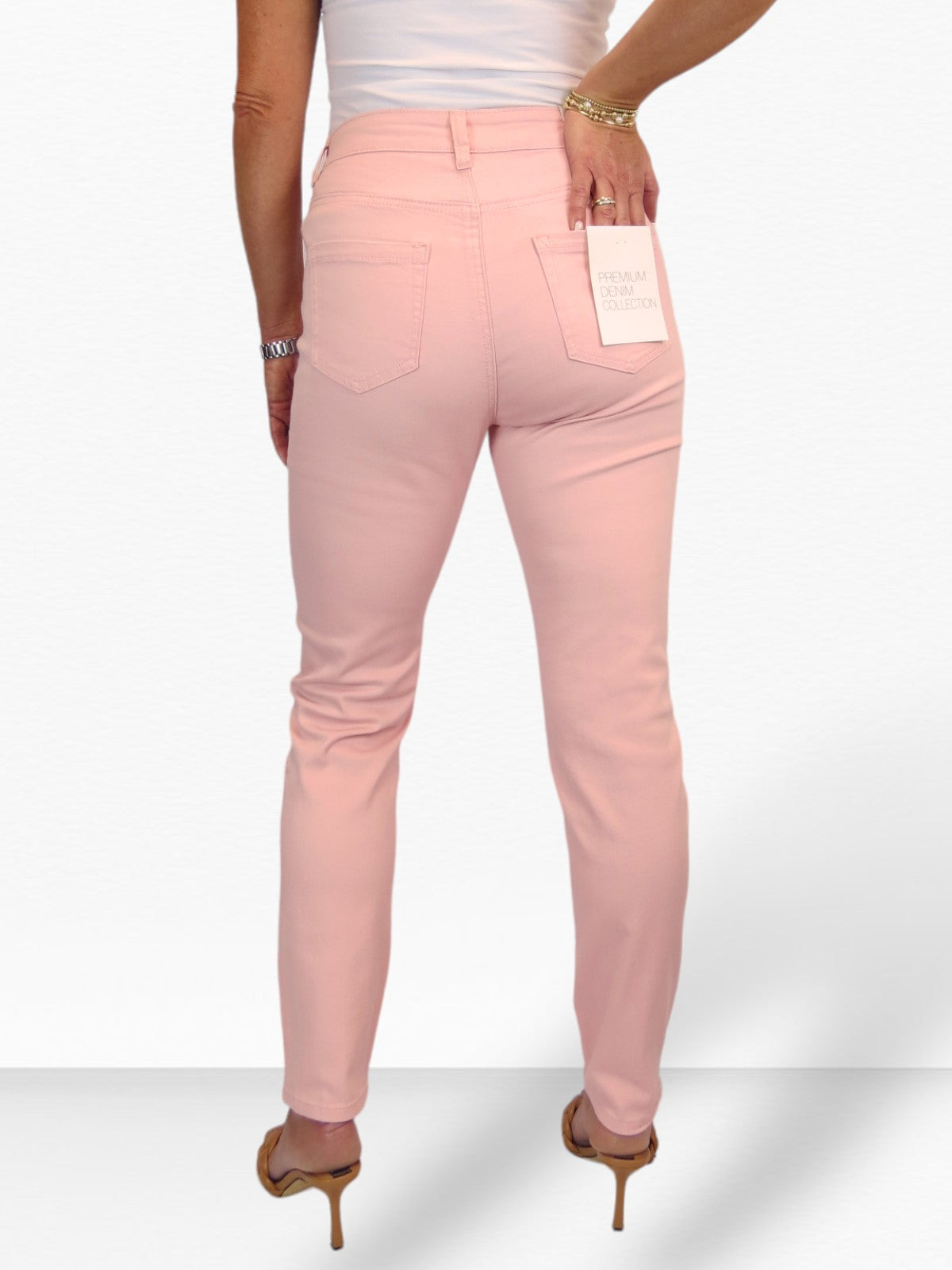 Women's Slim Leg Stretch Cotton Twill Jeans Rose Pink