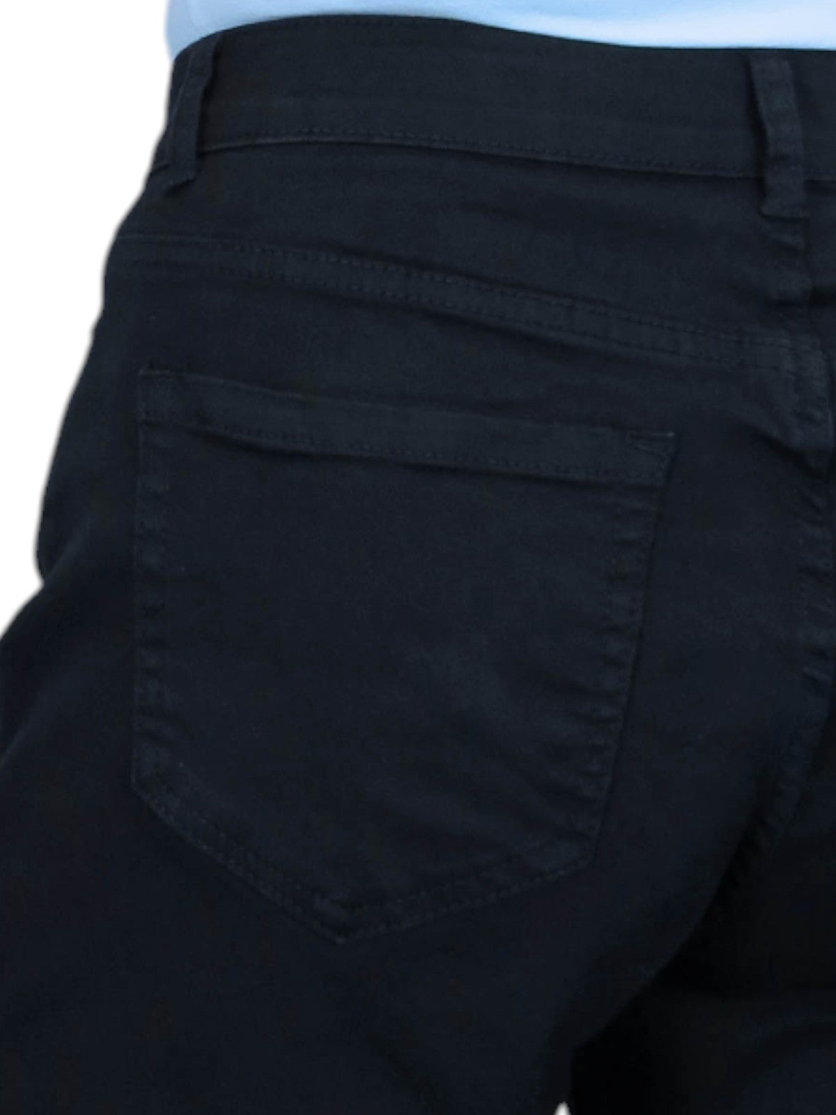 Womens Straight Leg Cotton Jean Shorts Relaxed Fit Black