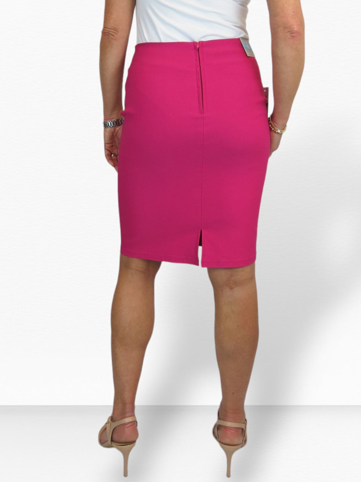 Stretch Bodycon Pencil Skirt Fuchsia