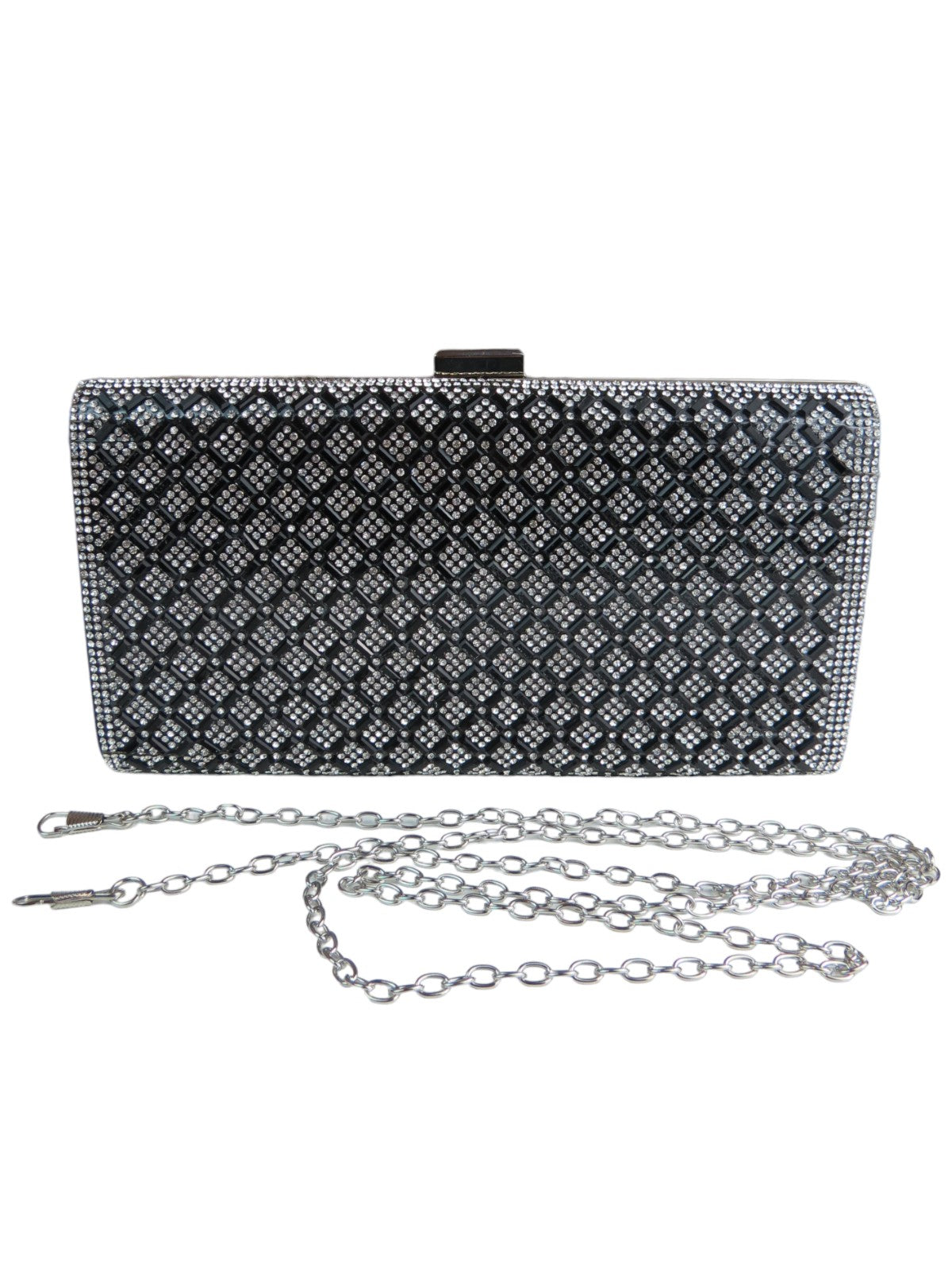 Diamanté Sparkle Clutch Bag Black