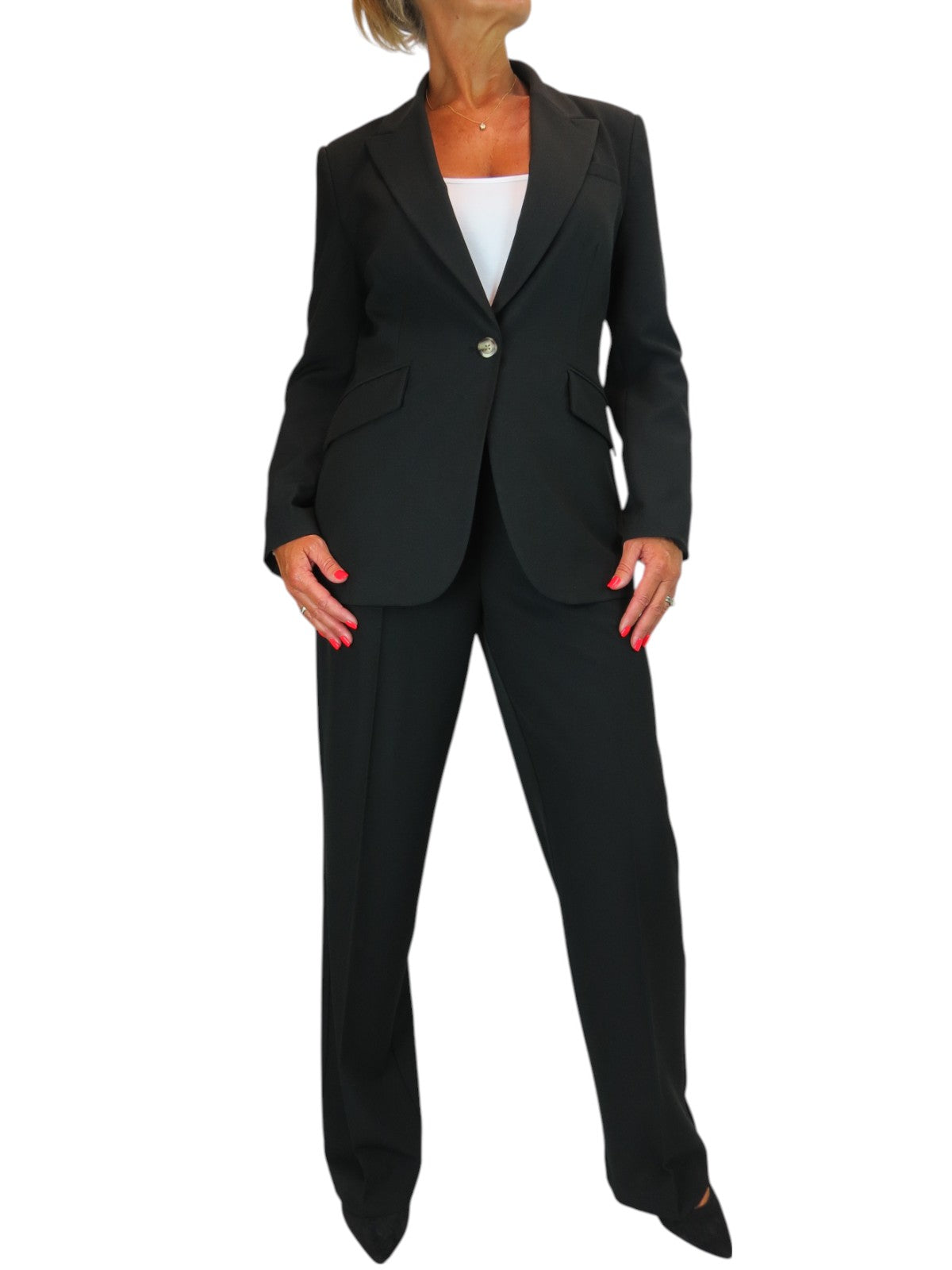 2 Piece Trouser Suit Black