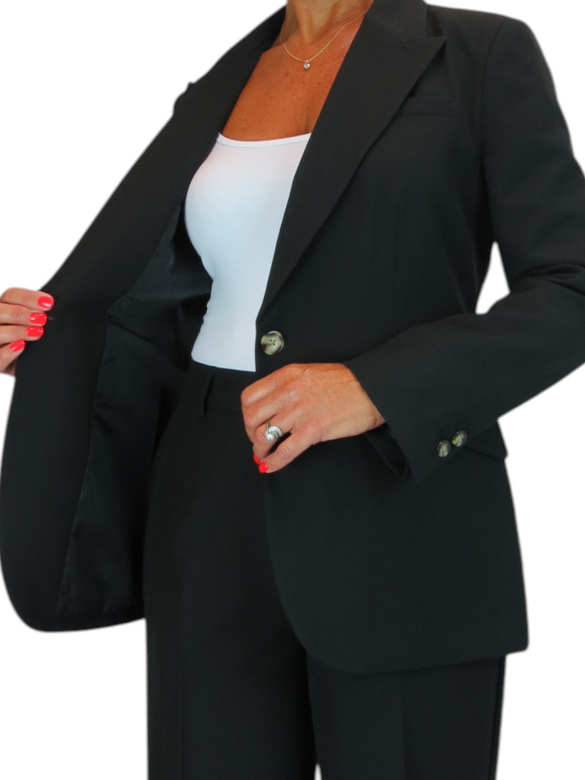 2 Piece Trouser Suit Black