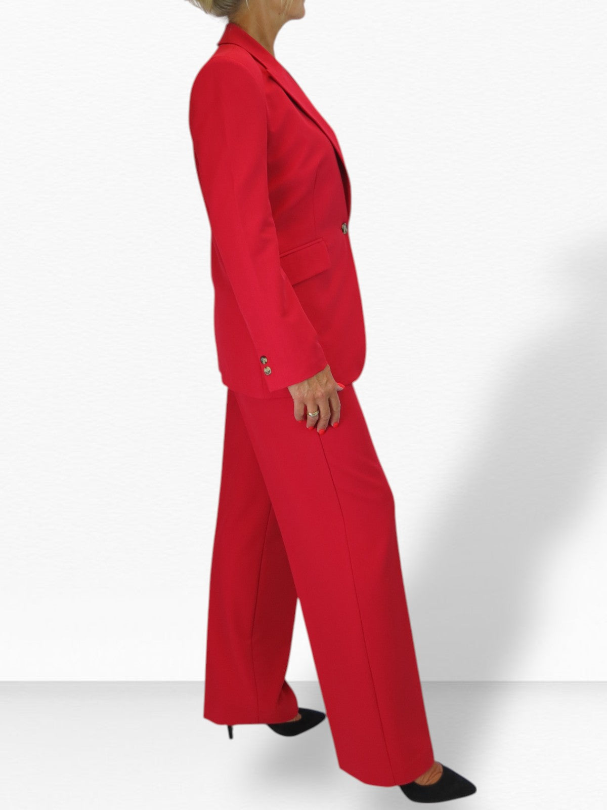 2 Piece Trouser Suit Red