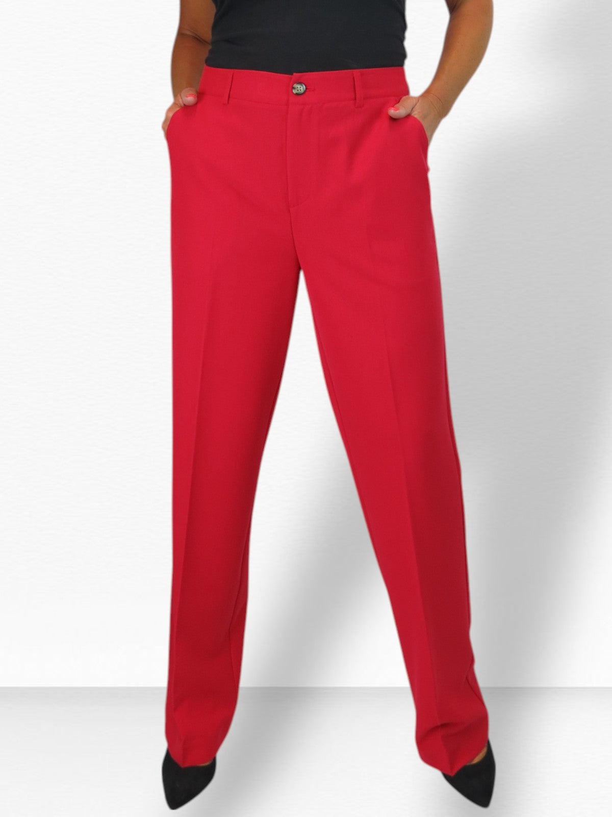 2 Piece Trouser Suit Red