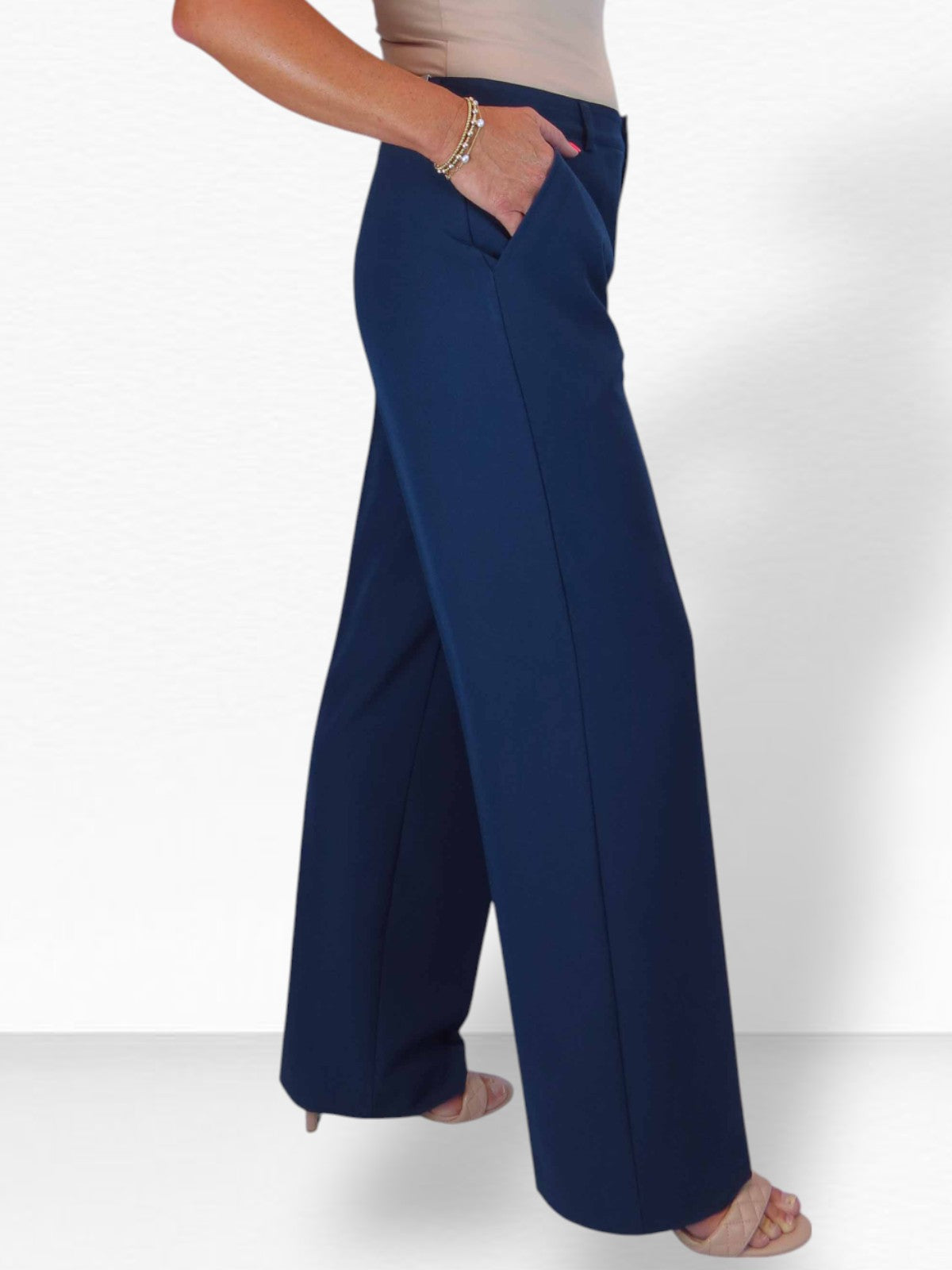 2 Piece Trouser Suit Navy Blue