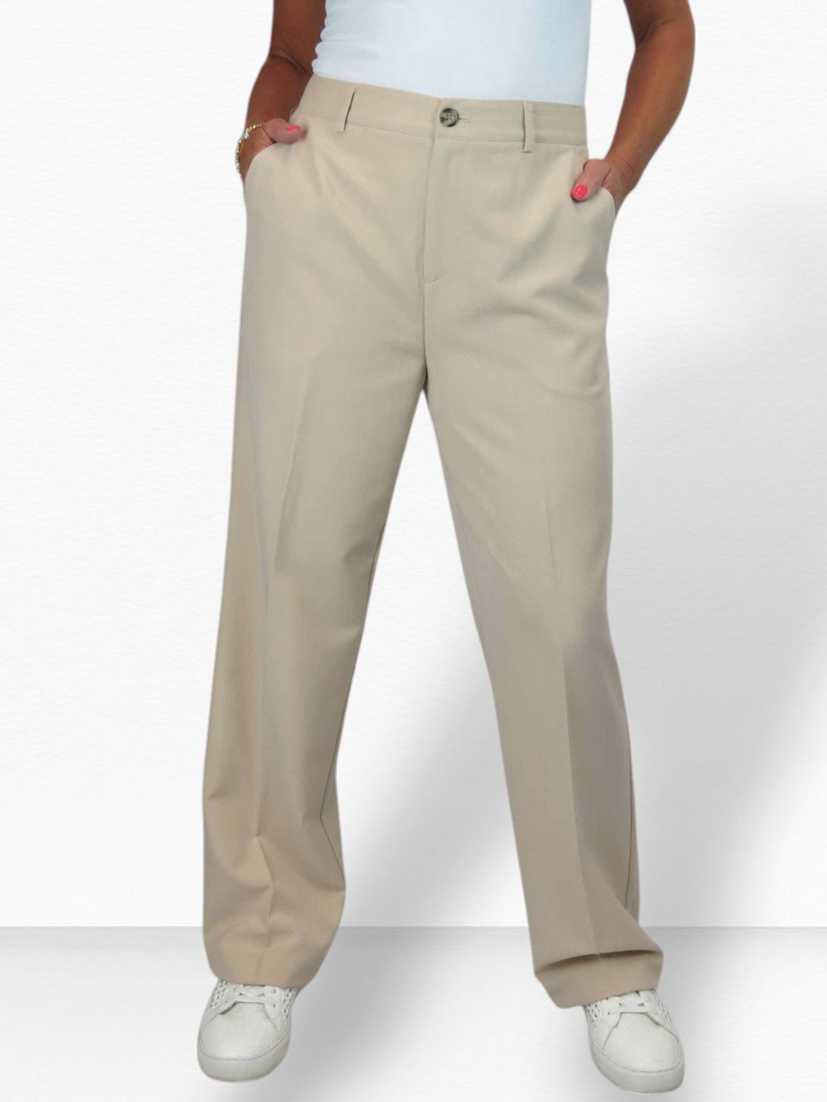 2 Piece Trouser Suit Beige