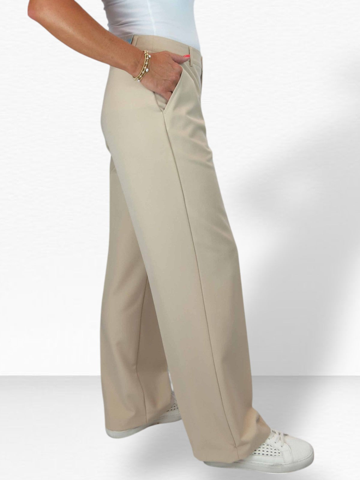 2 Piece Trouser Suit Beige