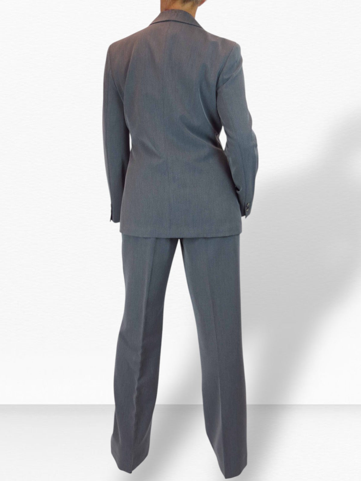 2 Piece Trouser Suit Marl Grey