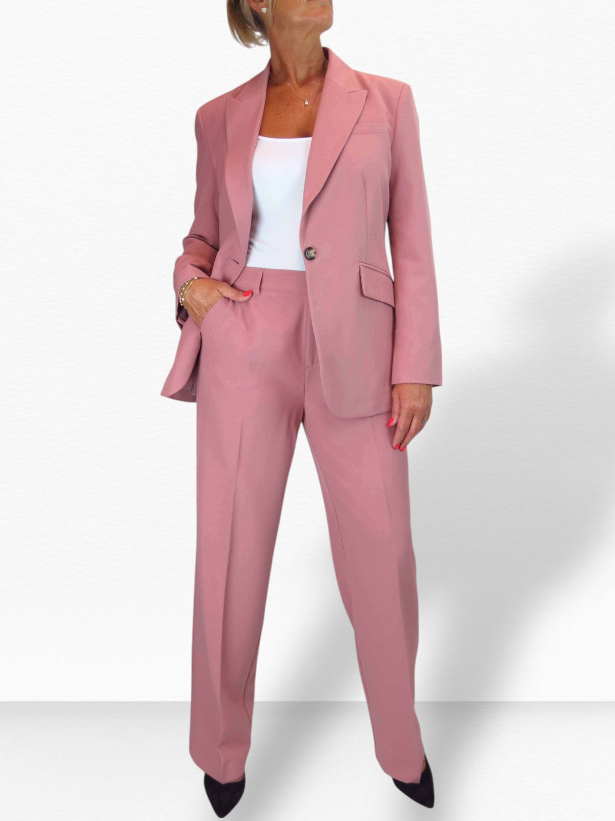 2 Piece Trouser Suit Pink