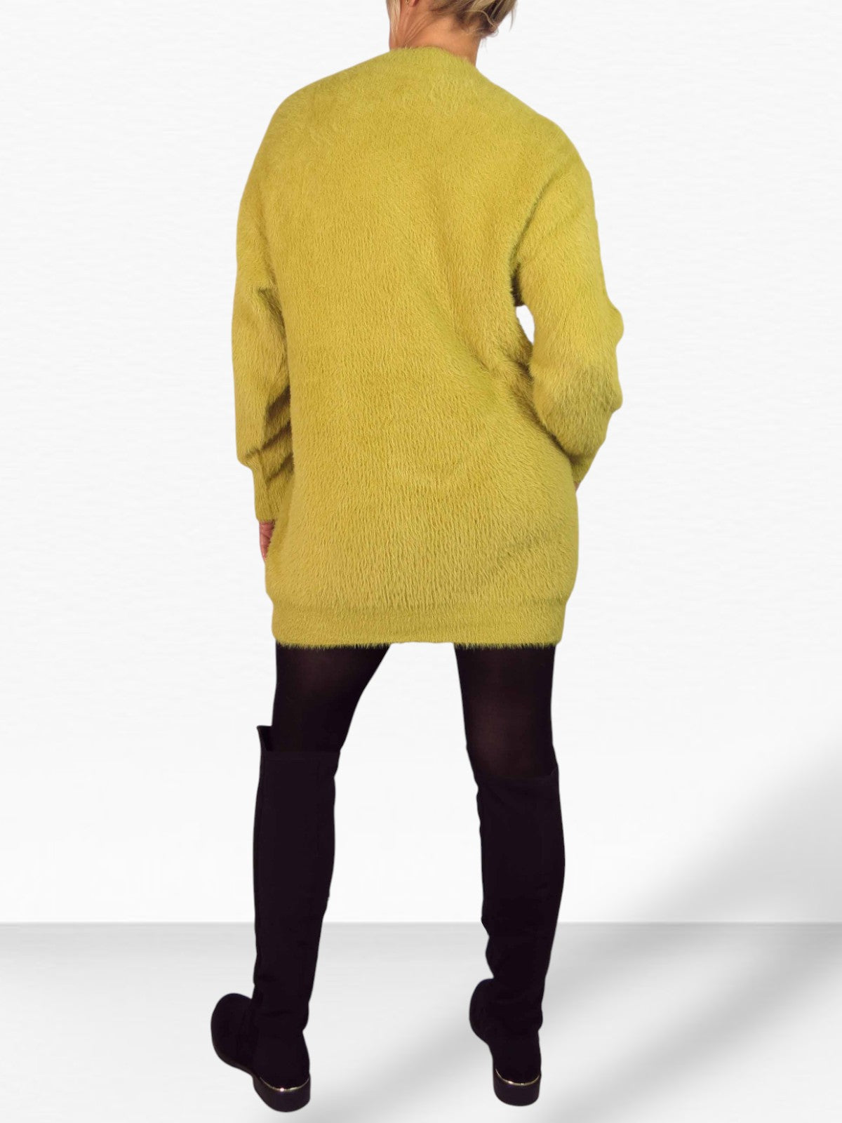 Long Sleeve V Neck Jumper Mustard