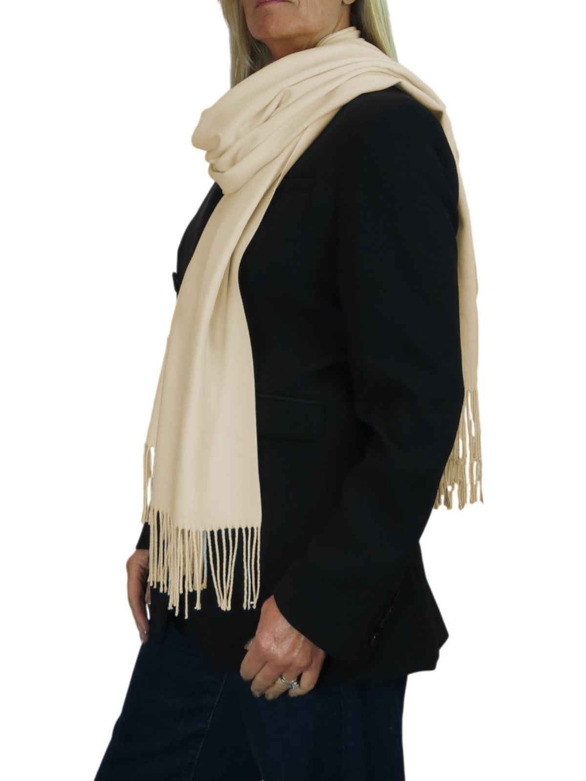 Wool Blend Pashmina Scarf Sand