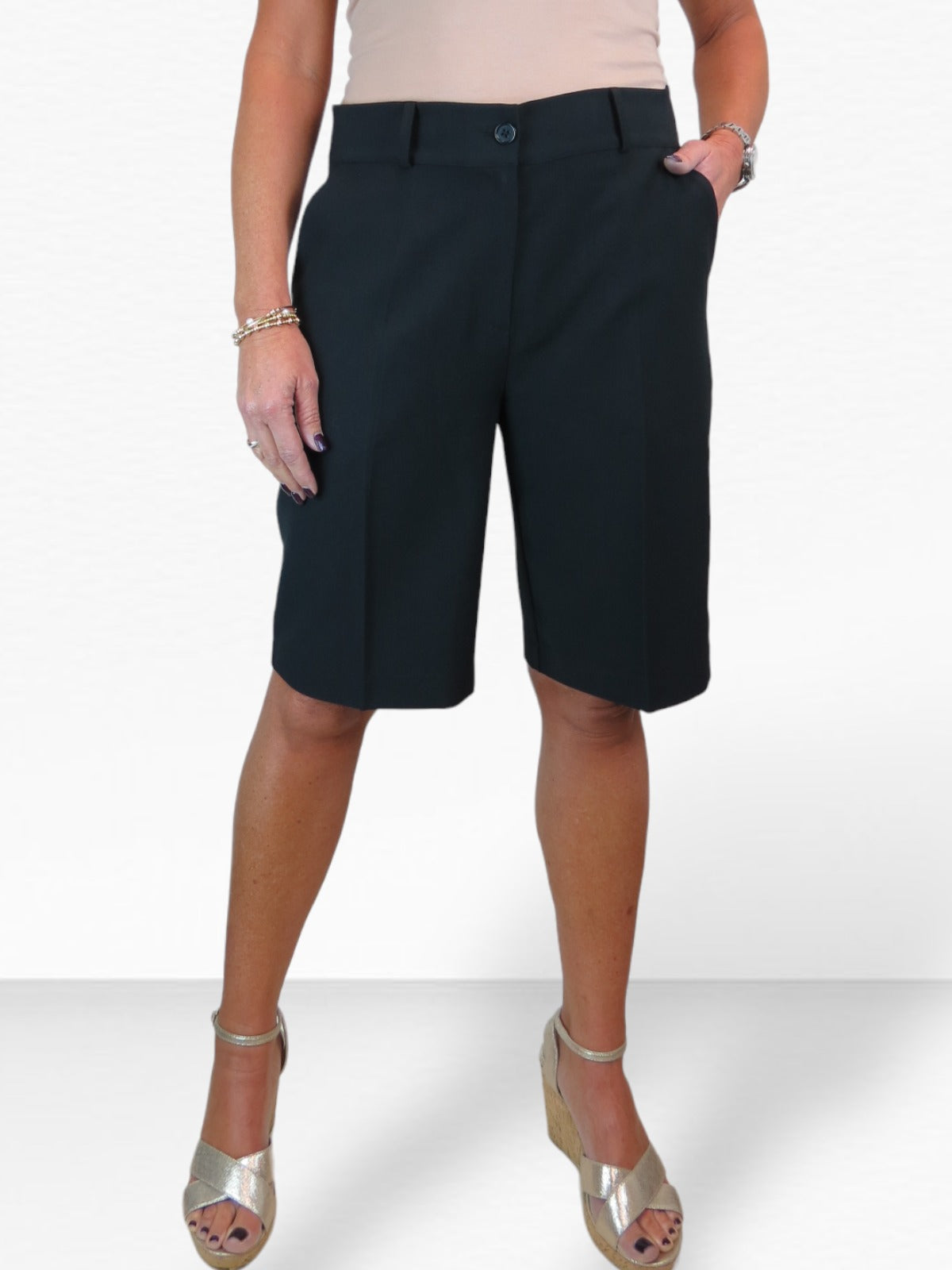 Ladies Smart Tailored Shorts Black