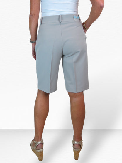 Ladies Smart Tailored Shorts Light Grey