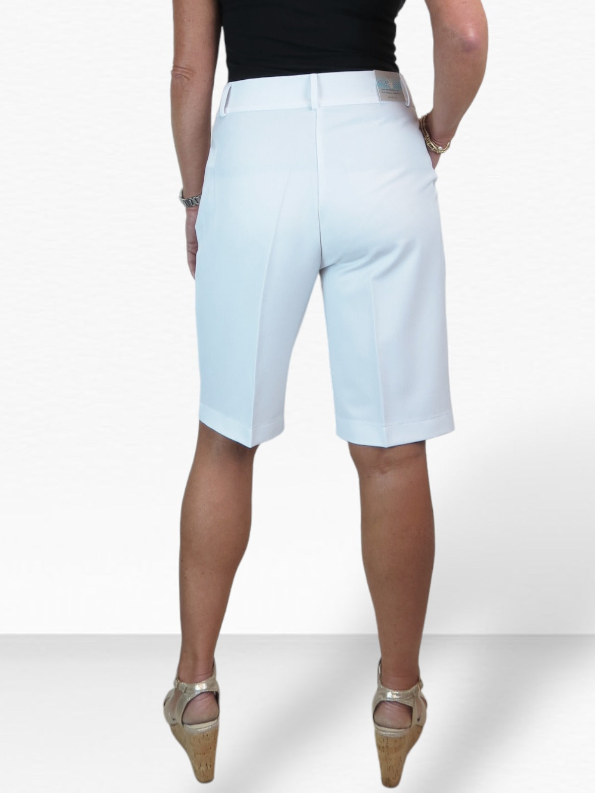 Ladies Smart Tailored Shorts White