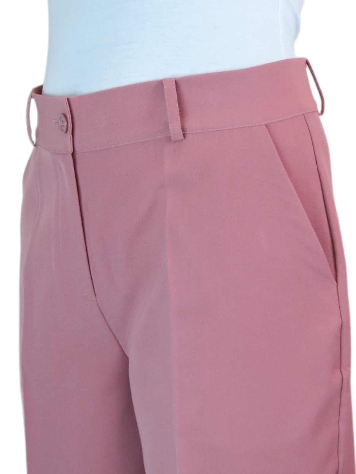 Ladies Smart Tailored Shorts Powder Pink