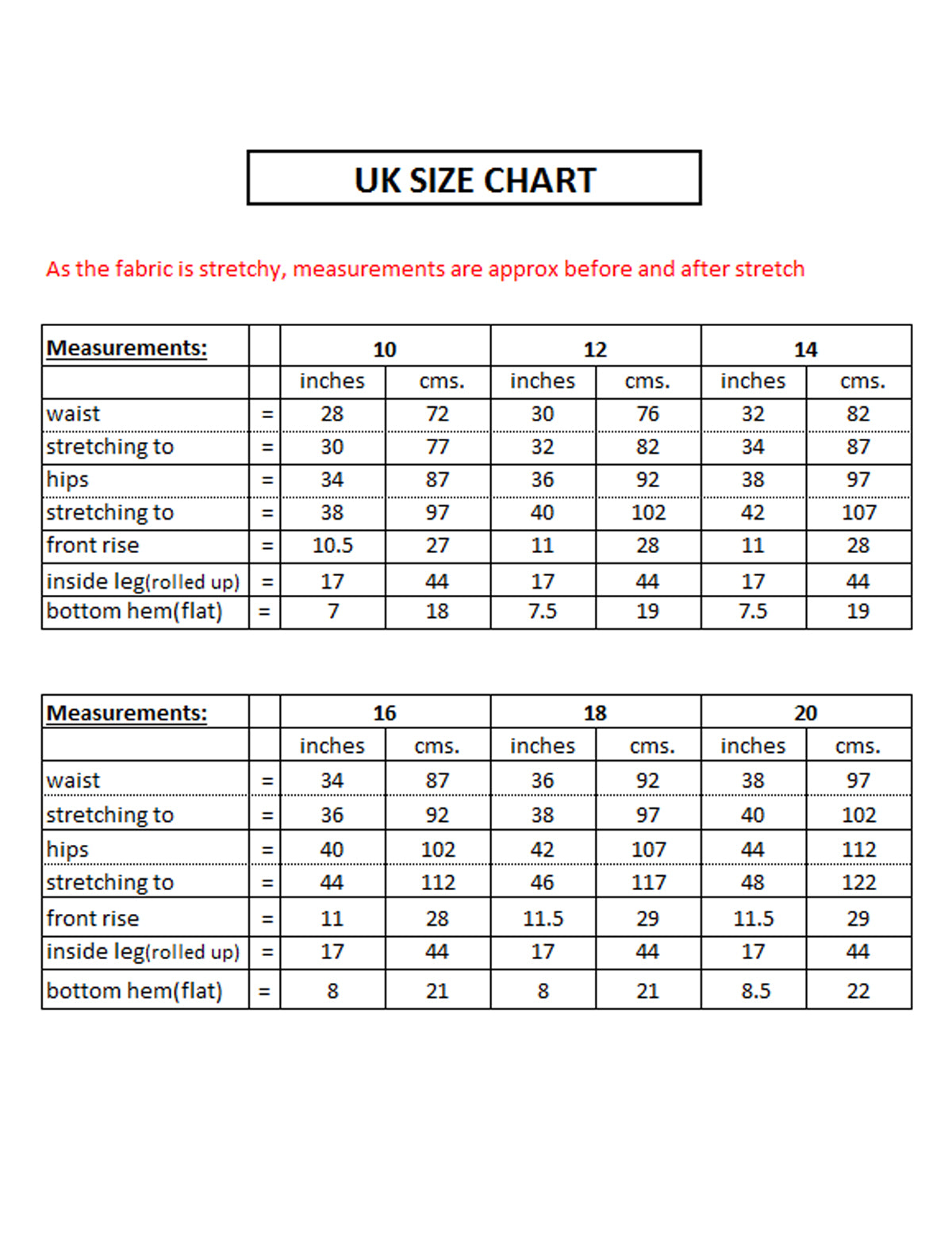 Turn Up Cuff Jeans Chino Stretch Capri Cropped Pink