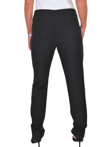 Ladies Smart Tailored Office Trousers Black