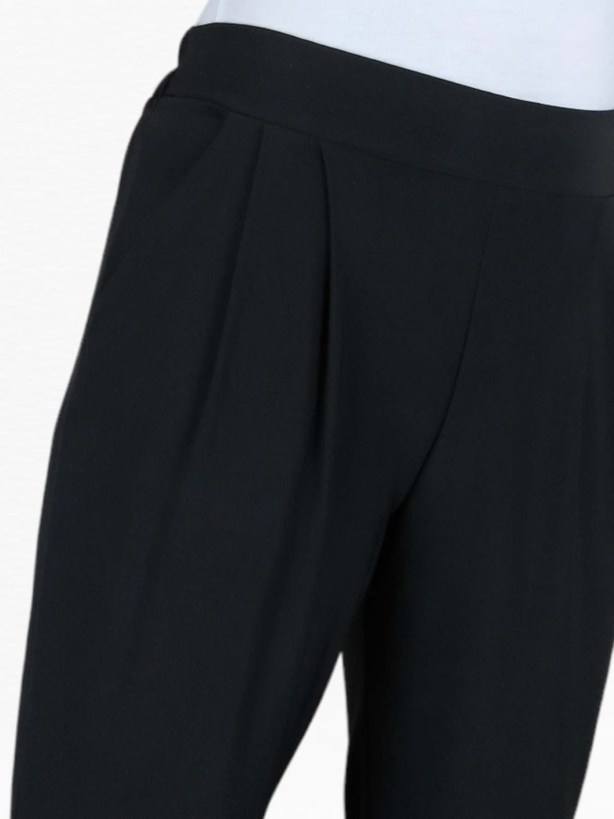 Women's Smart Work Elasticated Waist Trousers Black