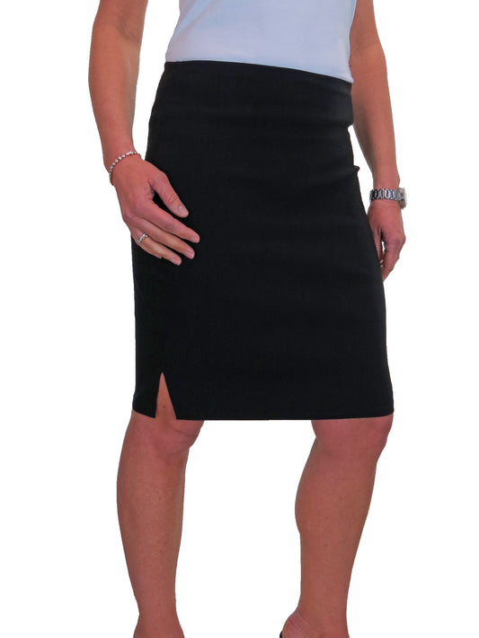 Knee Length Pencil Skirt Black