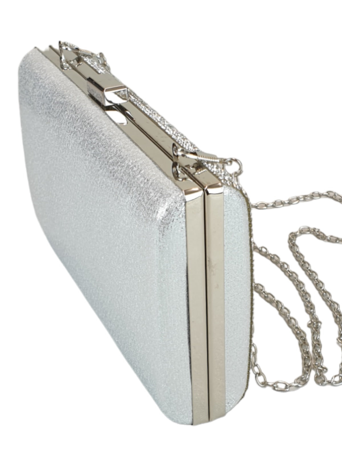 Diamante Clutch Bag Silver