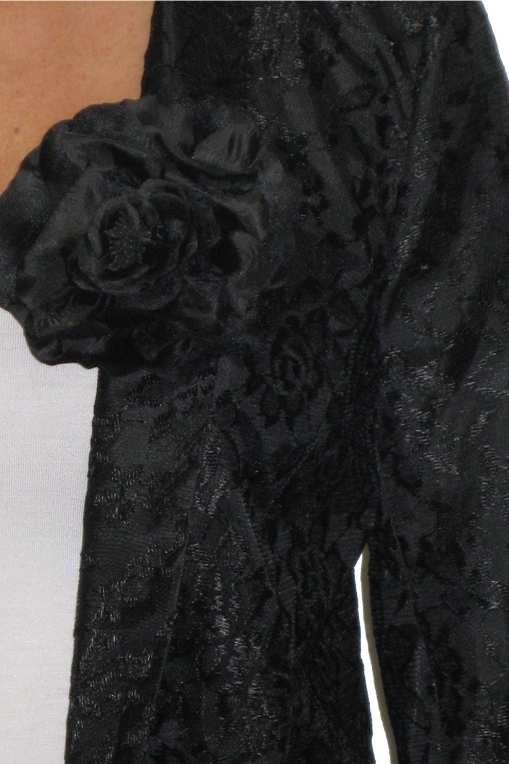 Black Lace Bolero Smart Pencil Skirt Suit