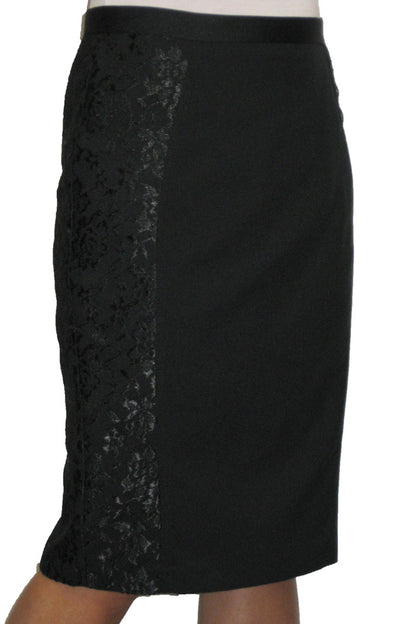 Black Lace Bolero Smart Pencil Skirt Suit