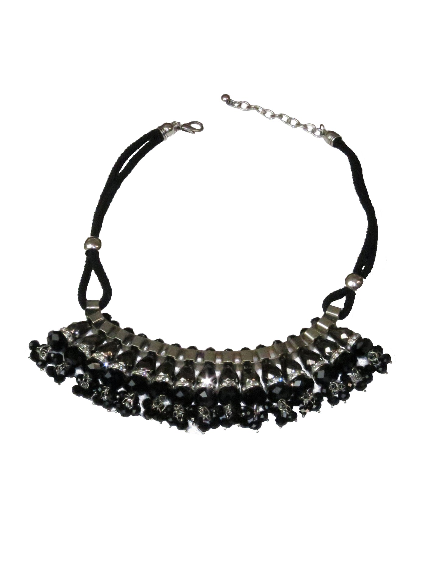Diamante Tribal Necklace Black