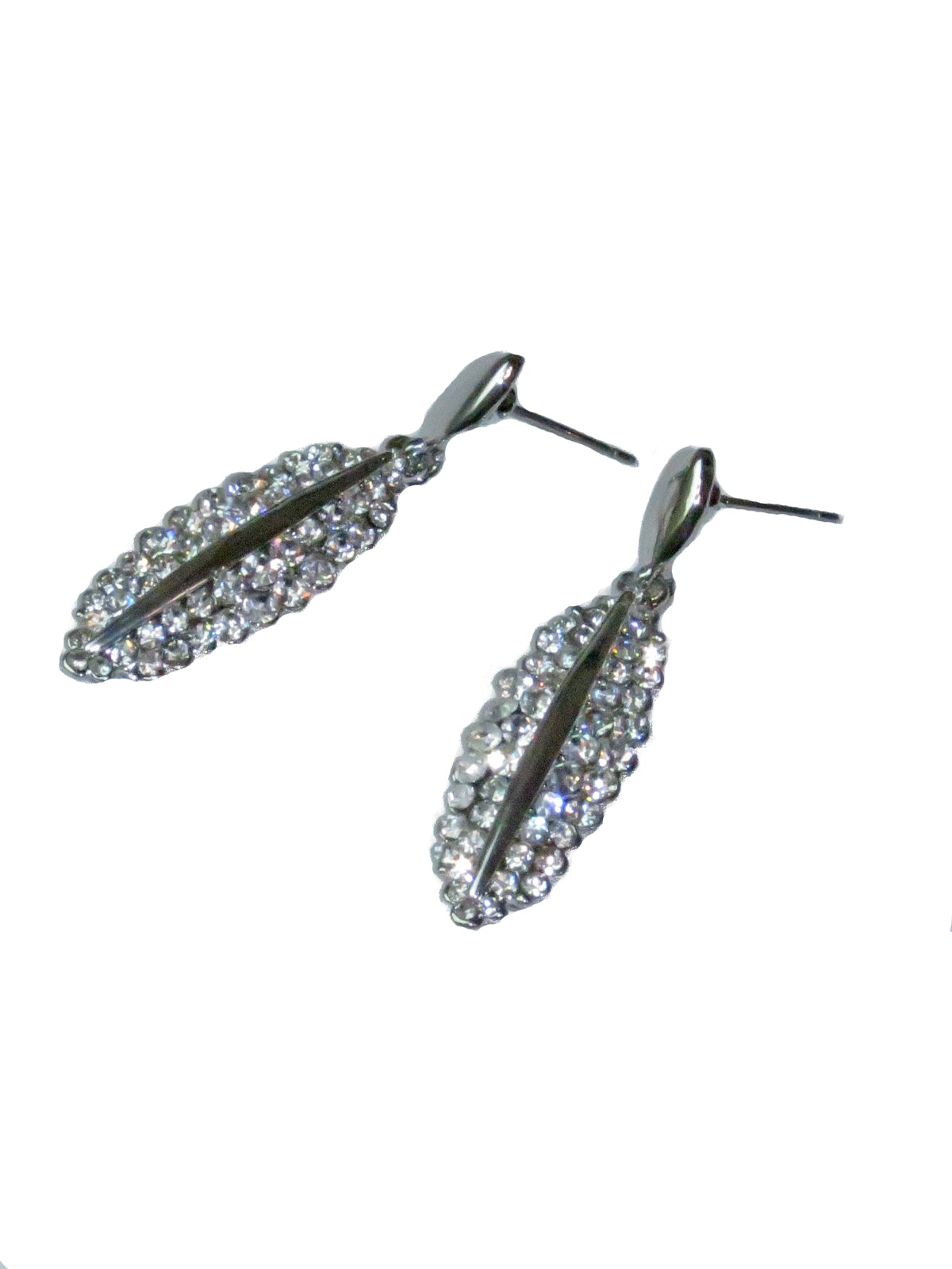 Oval Hang Earrings Silver