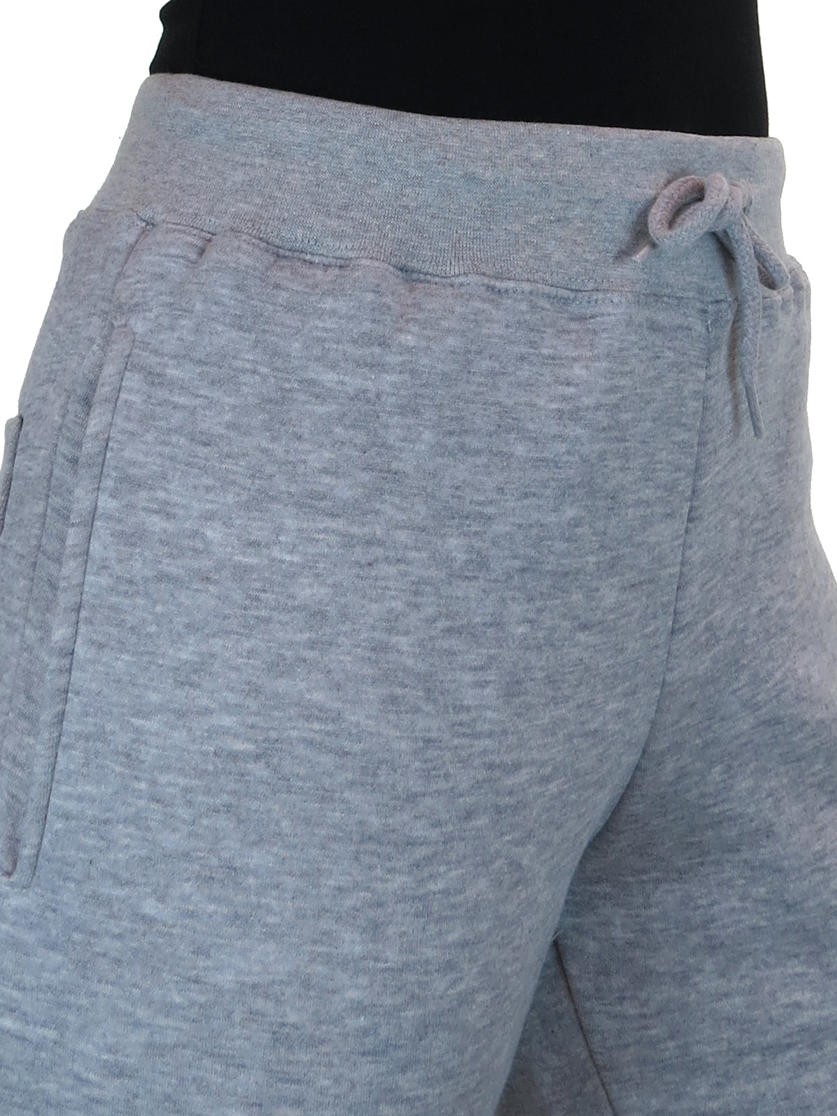 Soft Fleece Back Hooded Tracksuit Set Marl Grey