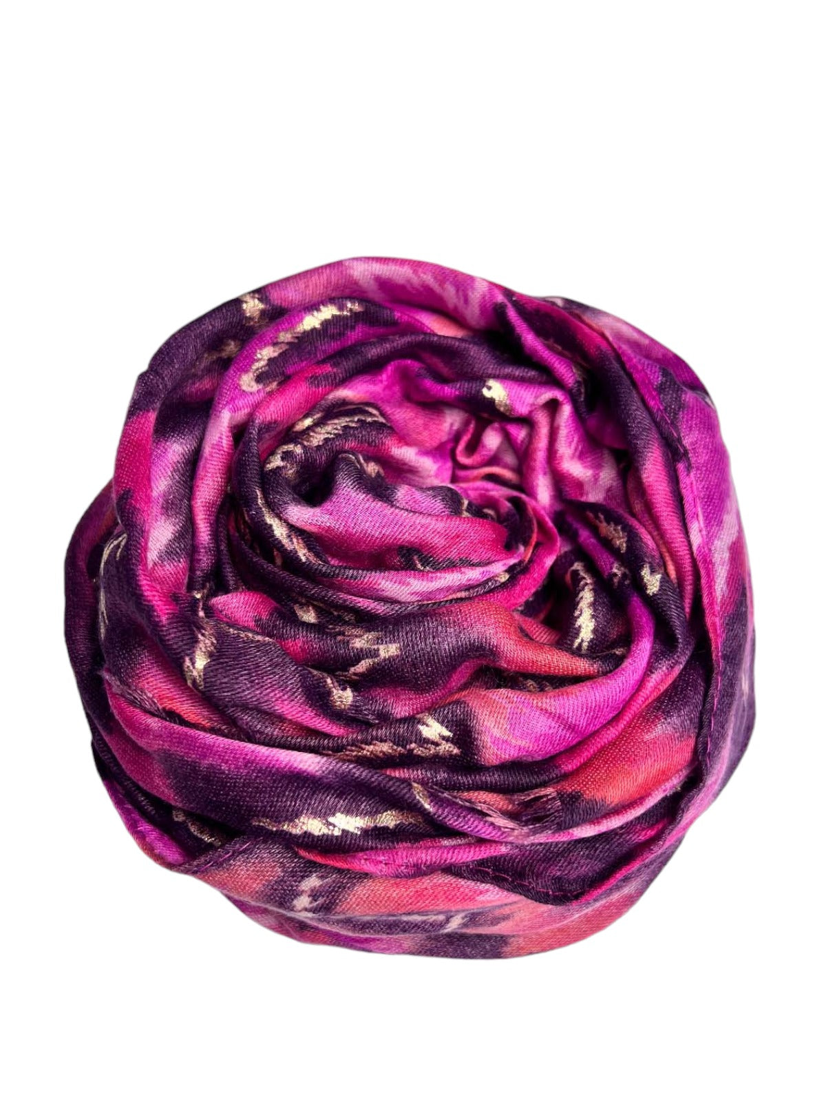 Golden Wave Design Fashion Scarf Oversized Scarves Pink