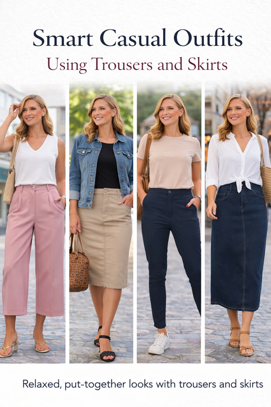 Smart Casual Outfits Using Trousers and Skirts
