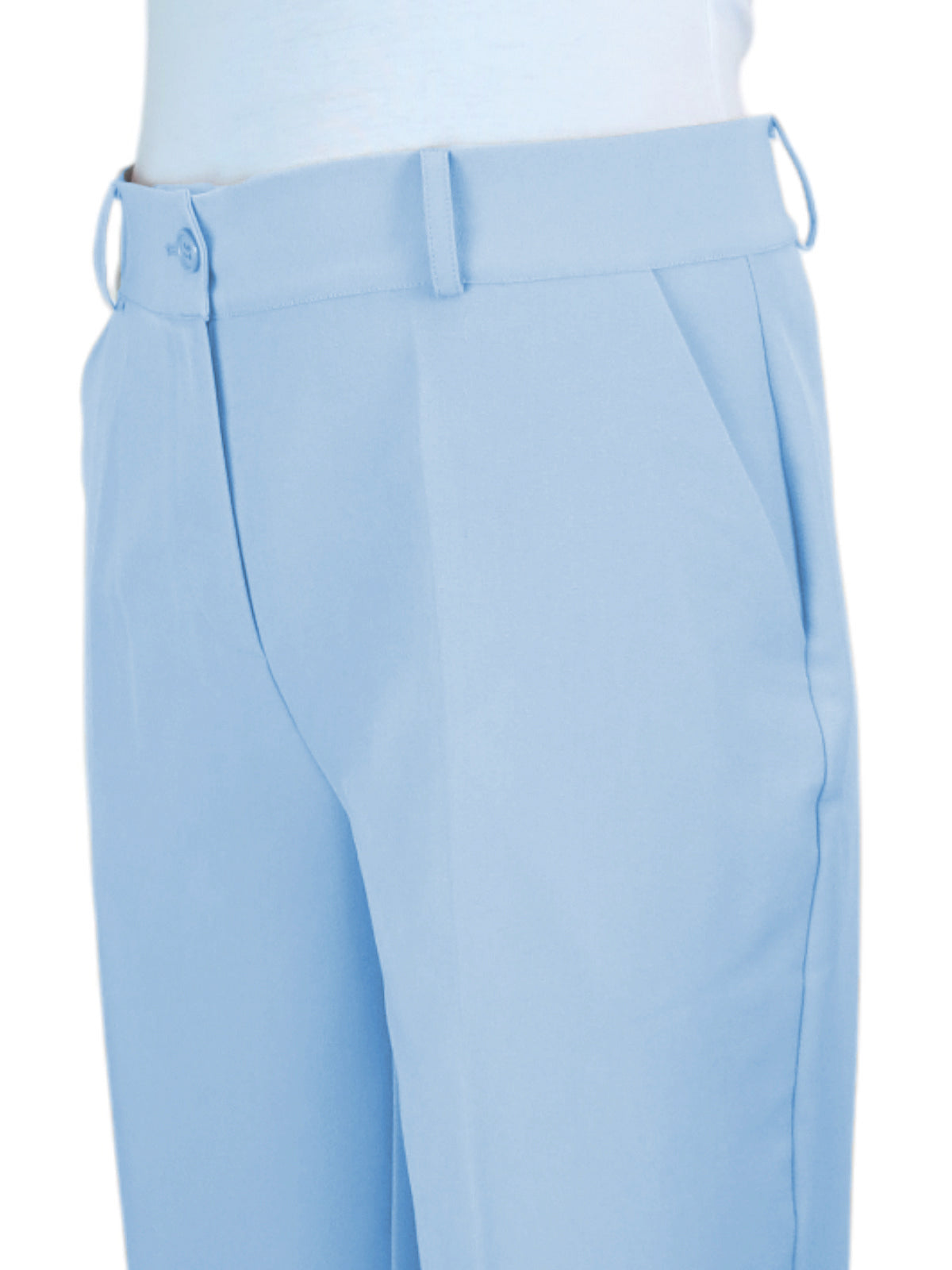 Ladies Smart Tailored Shorts Light Blue