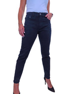 Womens High Waist Stretch Denim Jeans Navy Blue