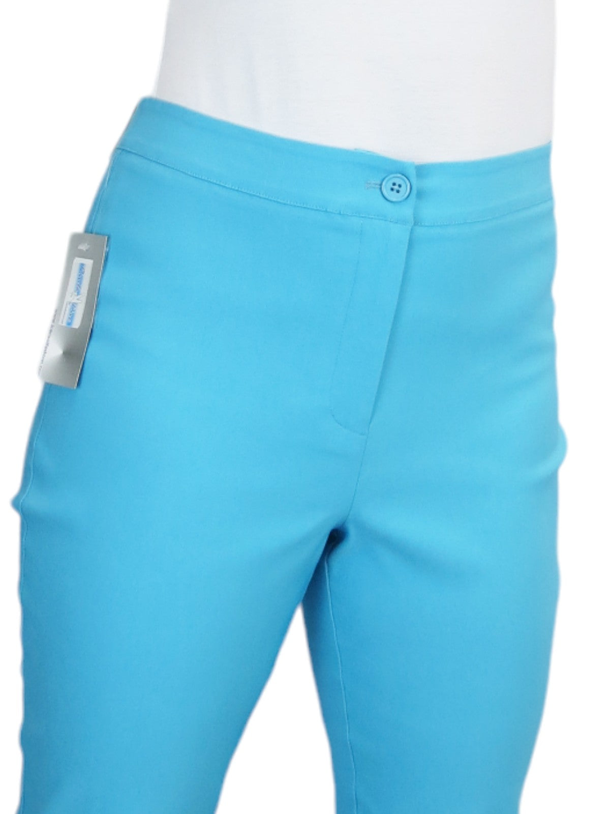 Women's Cropped 3/4 Length Capri Trousers Turquoise