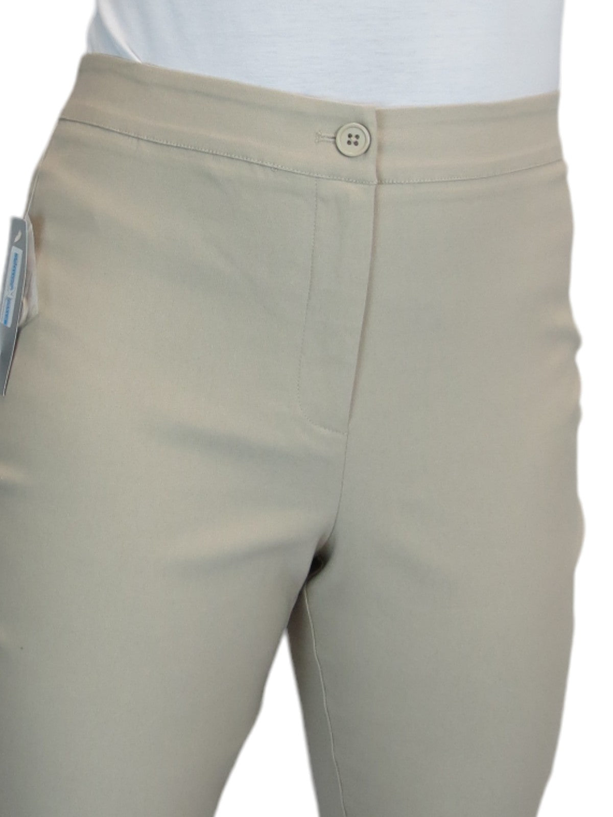 Women's Cropped 3/4 Length Capri Trousers Beige