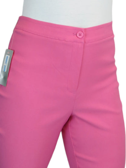 Women's Cropped 3/4 Length Capri Trousers Hot Pink
