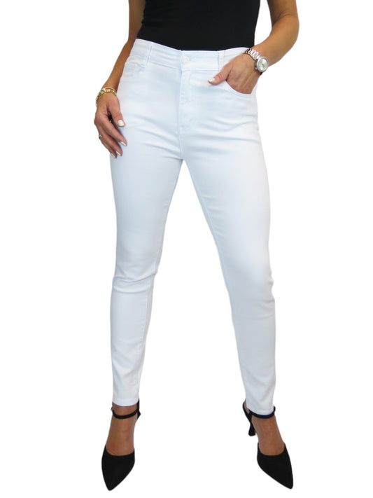 Women's Slim Leg Stretch Cotton Twill Jeans White