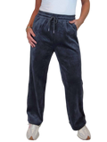 Straight Leg Elastic Waist Corduroy Trousers Dark Grey