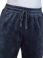Straight Leg Elastic Waist Corduroy Trousers Dark Grey