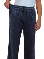 Straight Leg Elastic Waist Corduroy Trousers Dark Grey