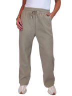 Fleece Lined Waffle Cord Trousers Beige