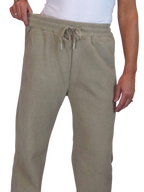 Fleece Lined Waffle Cord Trousers Beige