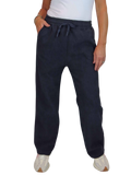 Fleece Lined Waffle Cord Trousers Navy Blue