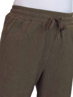 Fleece Lined Waffle Cord Trousers Brown