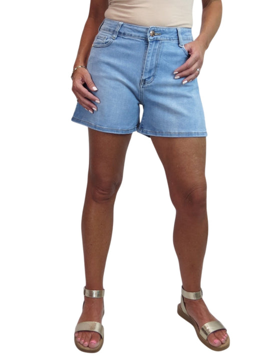Women's High Waist Loose Leg Denim Shorts